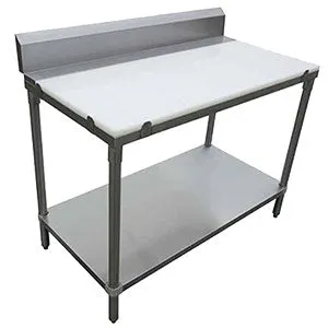 26" x 96" POLYBOARD TABLES WITH BACKSPLASH