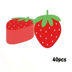 40pcs Strawberry 2-Ply Paper Napkins