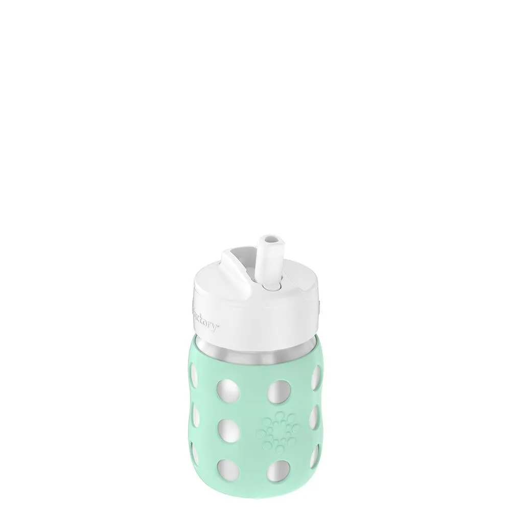 8oz Vacuum Insulated Stainless Steel Bottle with Straw Cap - Mint by Lifefactory