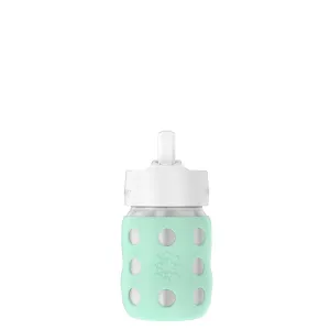 8oz Vacuum Insulated Stainless Steel Bottle with Straw Cap - Mint by Lifefactory