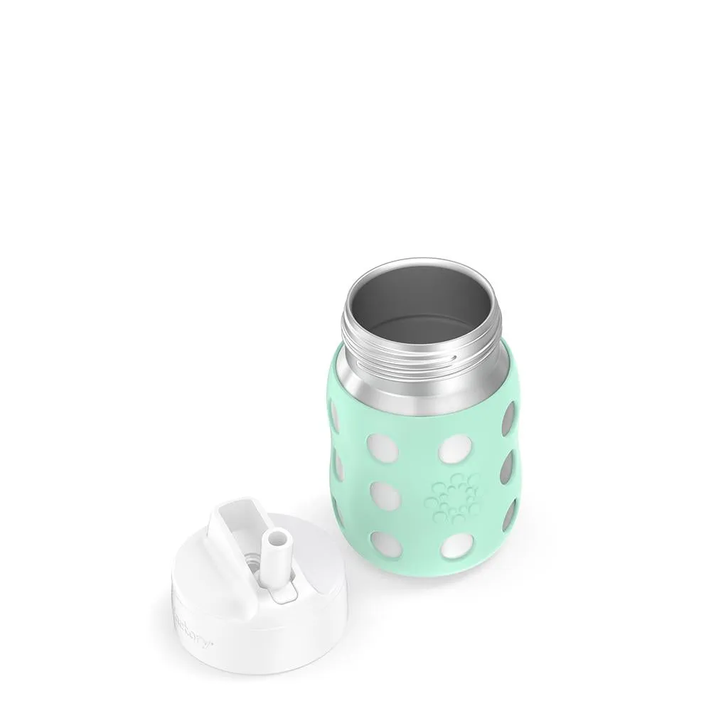 8oz Vacuum Insulated Stainless Steel Bottle with Straw Cap - Mint by Lifefactory