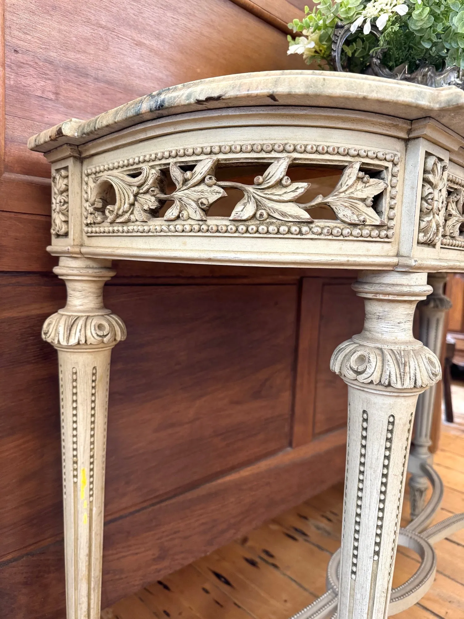 Antique French Louis XVI Marble Console Table