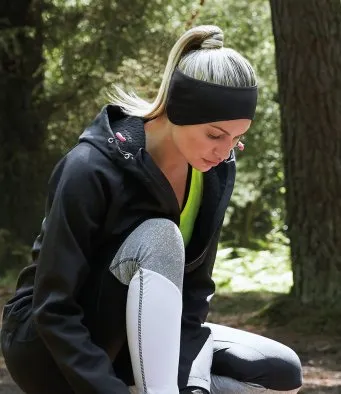 Beechfield Black Sports Tech Soft Shell Headband