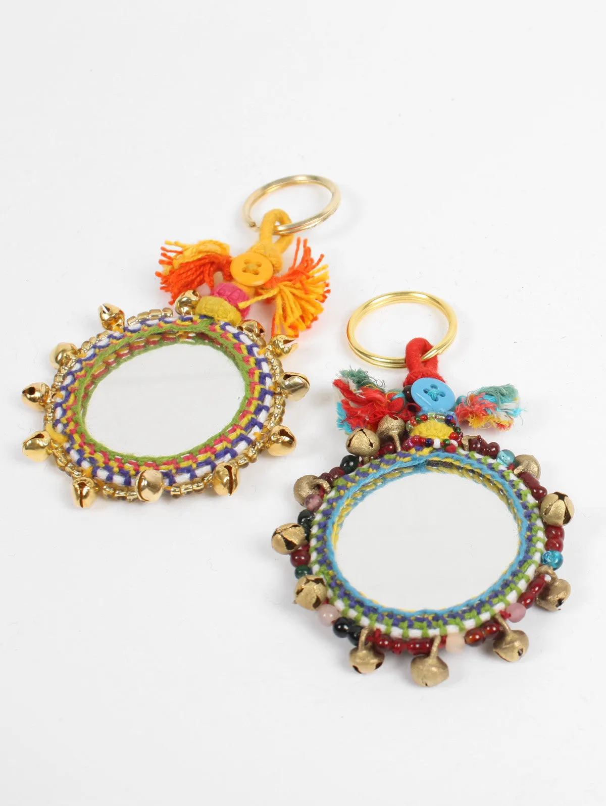 Boho Mirror Keyrings, Large