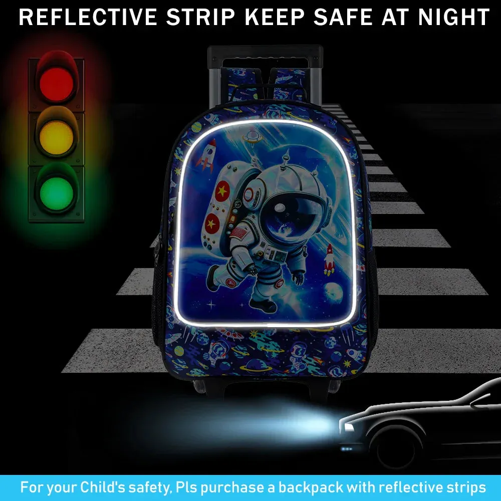 Boys Rolling Backpack With Lunch Bag