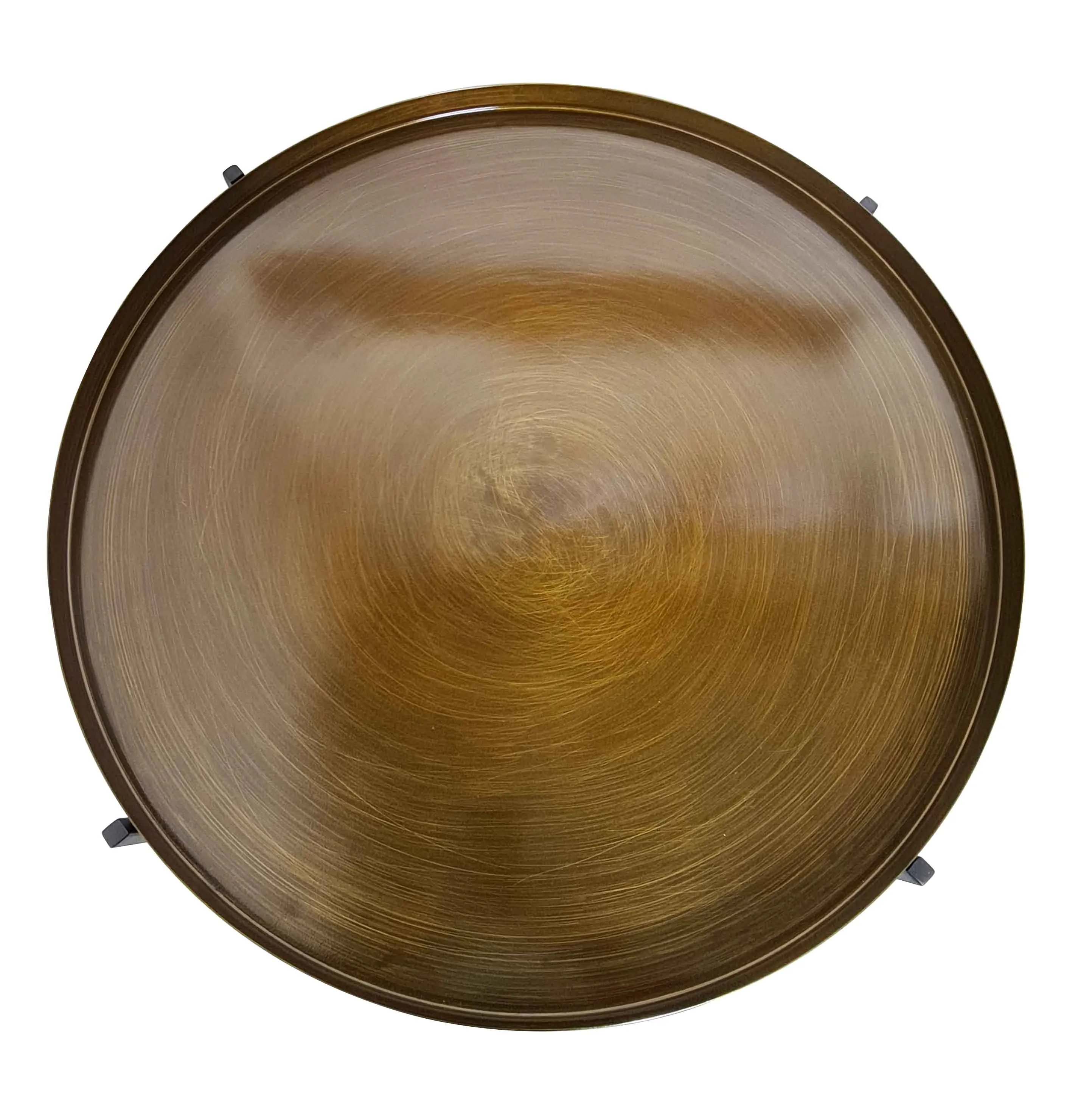 Cassia Round Metal Foldable Tray Top Coffee Table,Brass