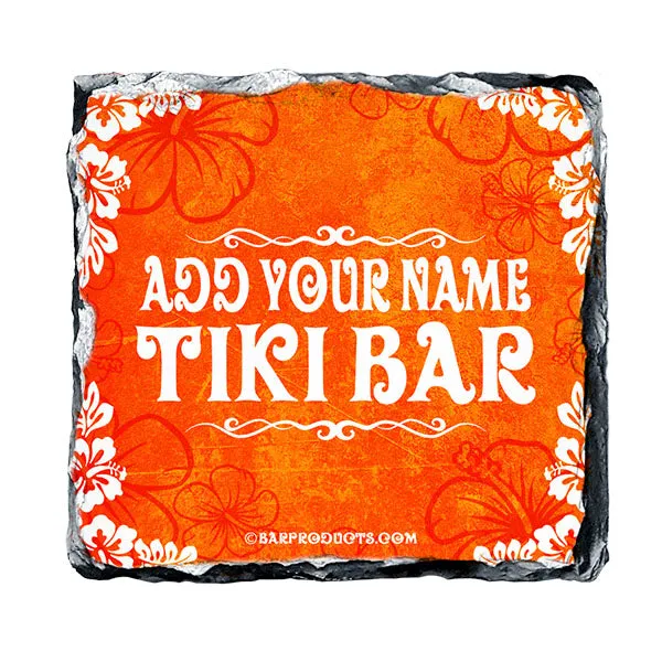 CUSTOMIZABLE Rock Slate Coasters - Tiki Themed