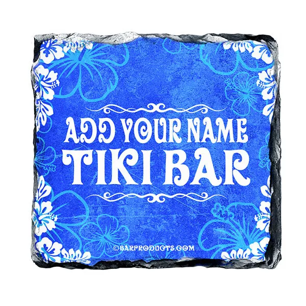 CUSTOMIZABLE Rock Slate Coasters - Tiki Themed