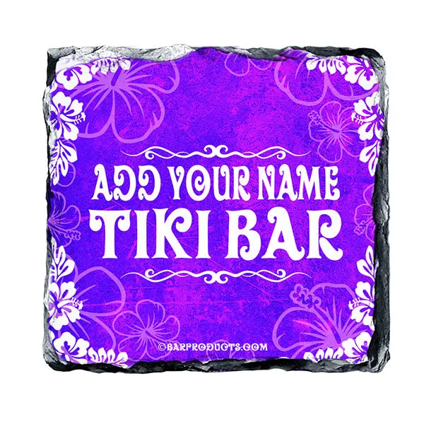 CUSTOMIZABLE Rock Slate Coasters - Tiki Themed