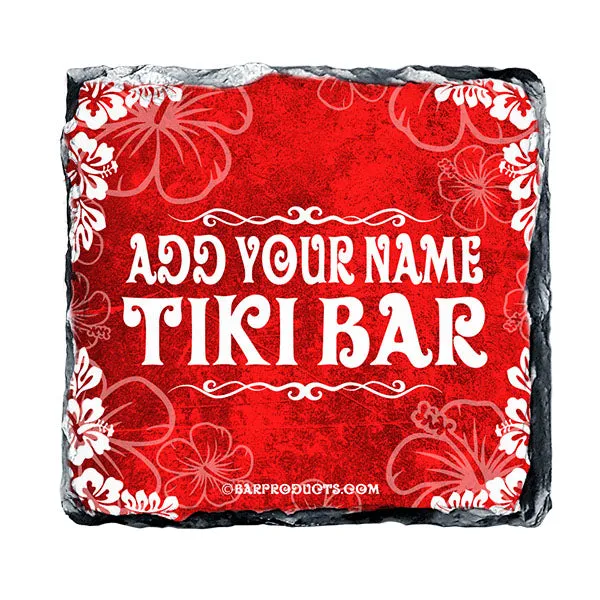 CUSTOMIZABLE Rock Slate Coasters - Tiki Themed