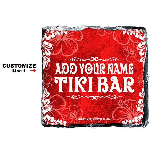 CUSTOMIZABLE Rock Slate Coasters - Tiki Themed