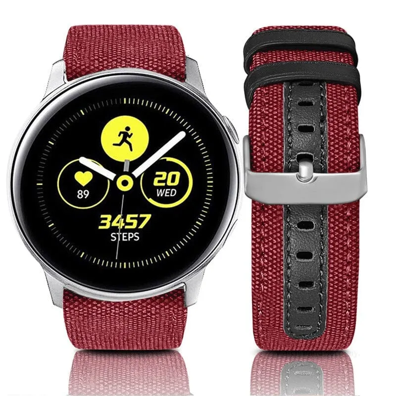 Denim & Leather Watch Straps Compatible with the Huawei Watch Ultimate