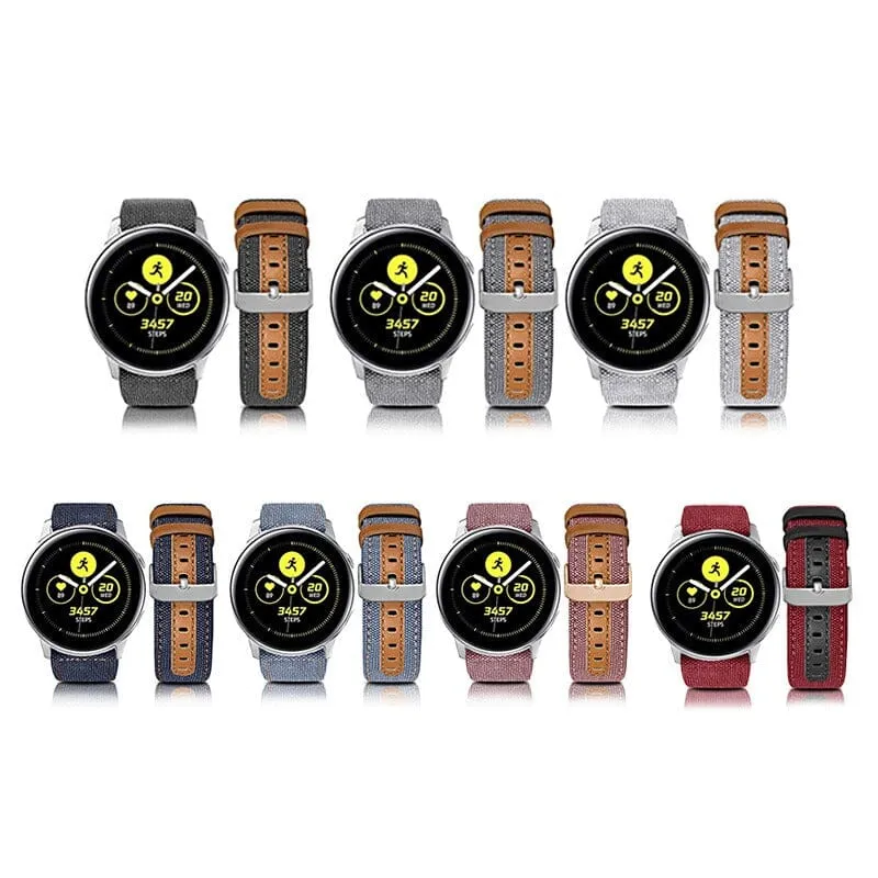 Denim & Leather Watch Straps Compatible with the Huawei Watch Ultimate