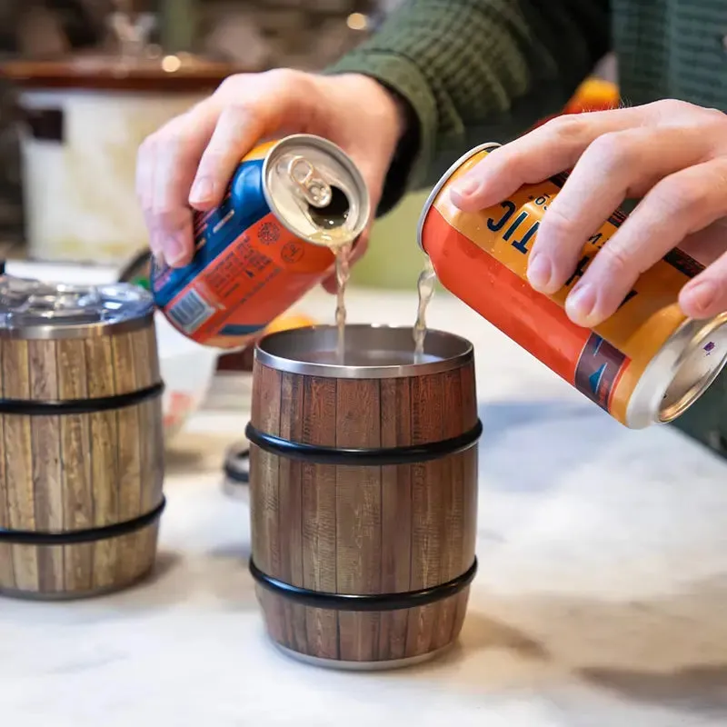 Double Barrel™ 24oz Oak Wood Grain