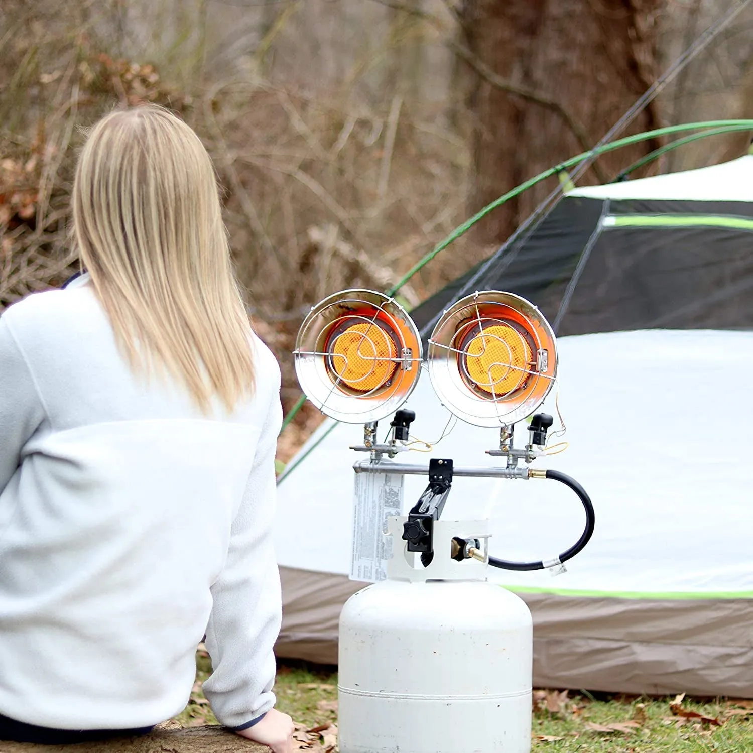 Double Tank Top Outdoor Propane Heater