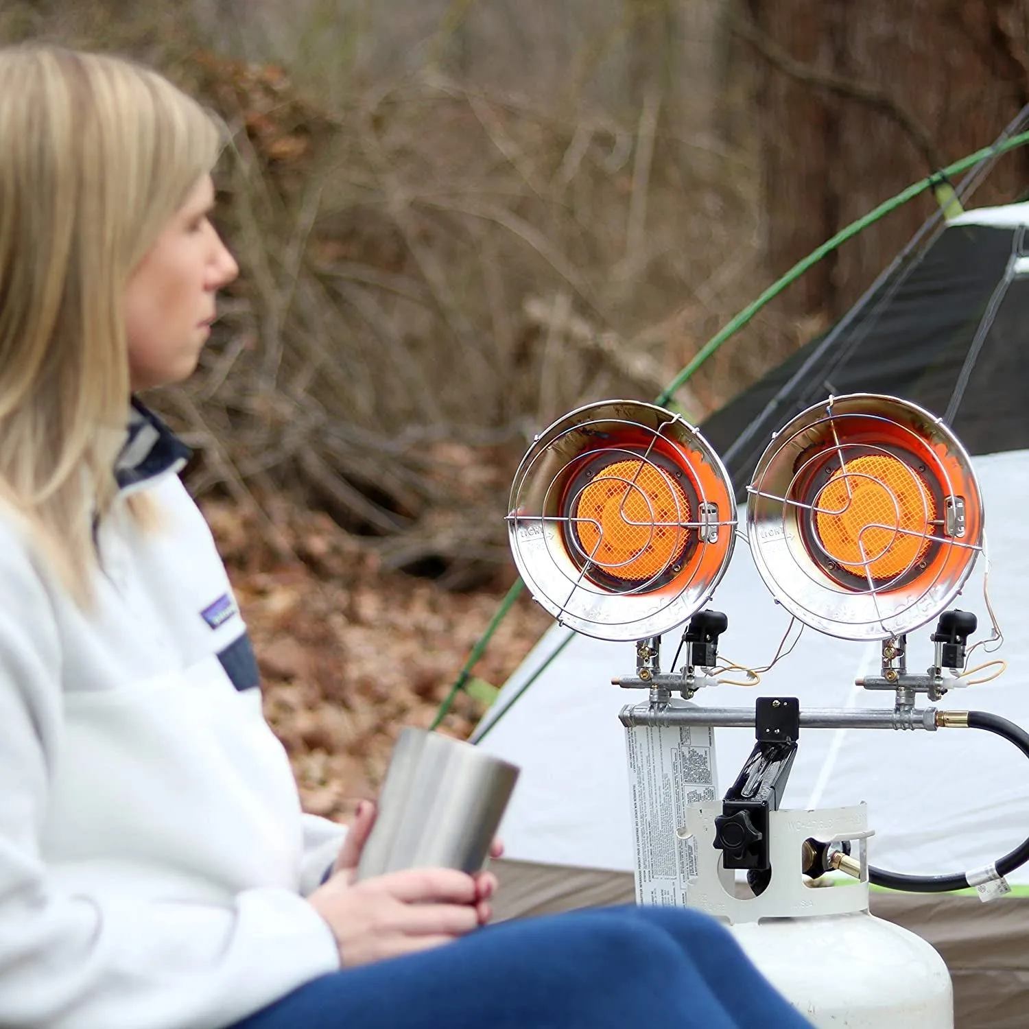 Double Tank Top Outdoor Propane Heater