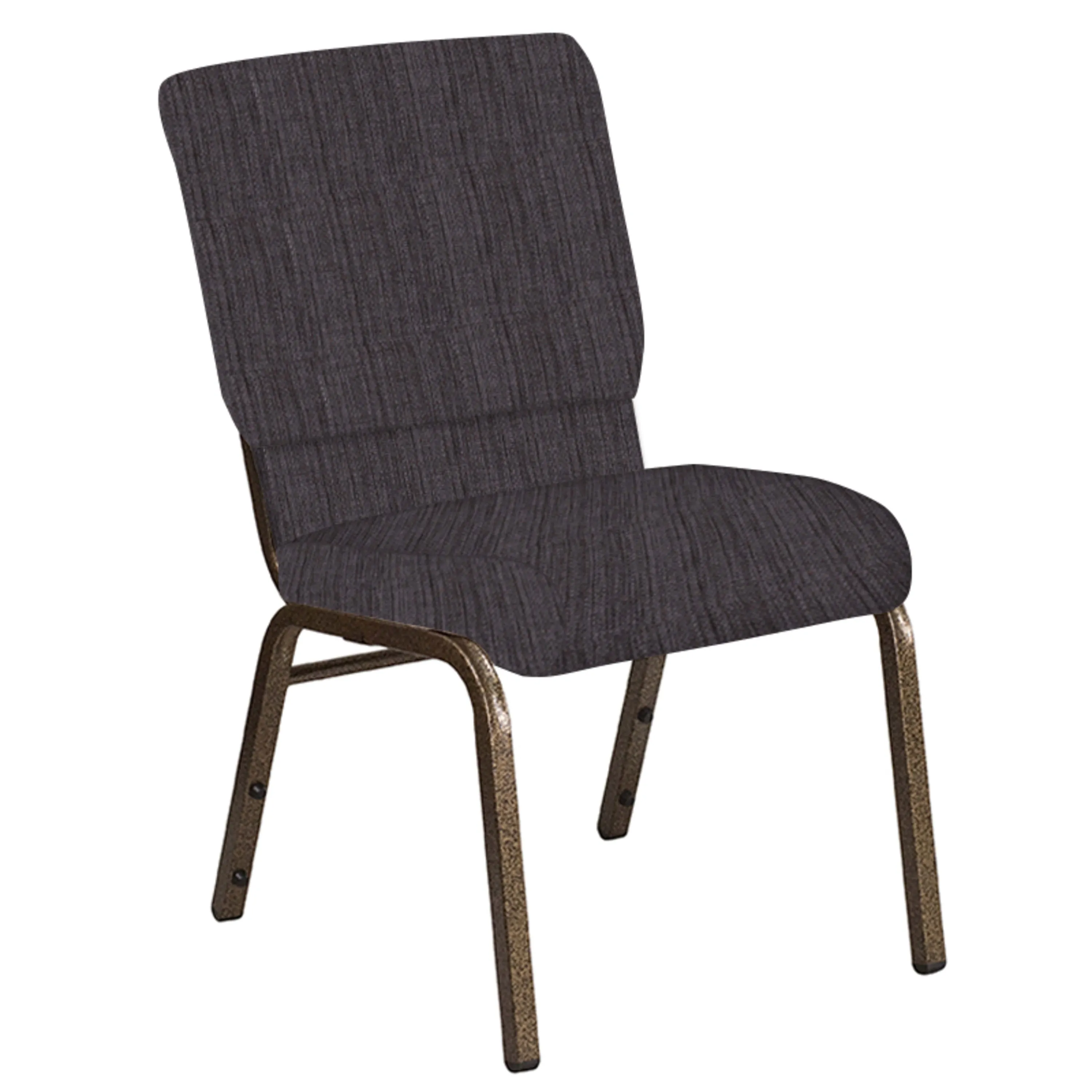 Embroidered 18.5''W Church Chair in Sammie Joe Fabric - Gold Vein Frame