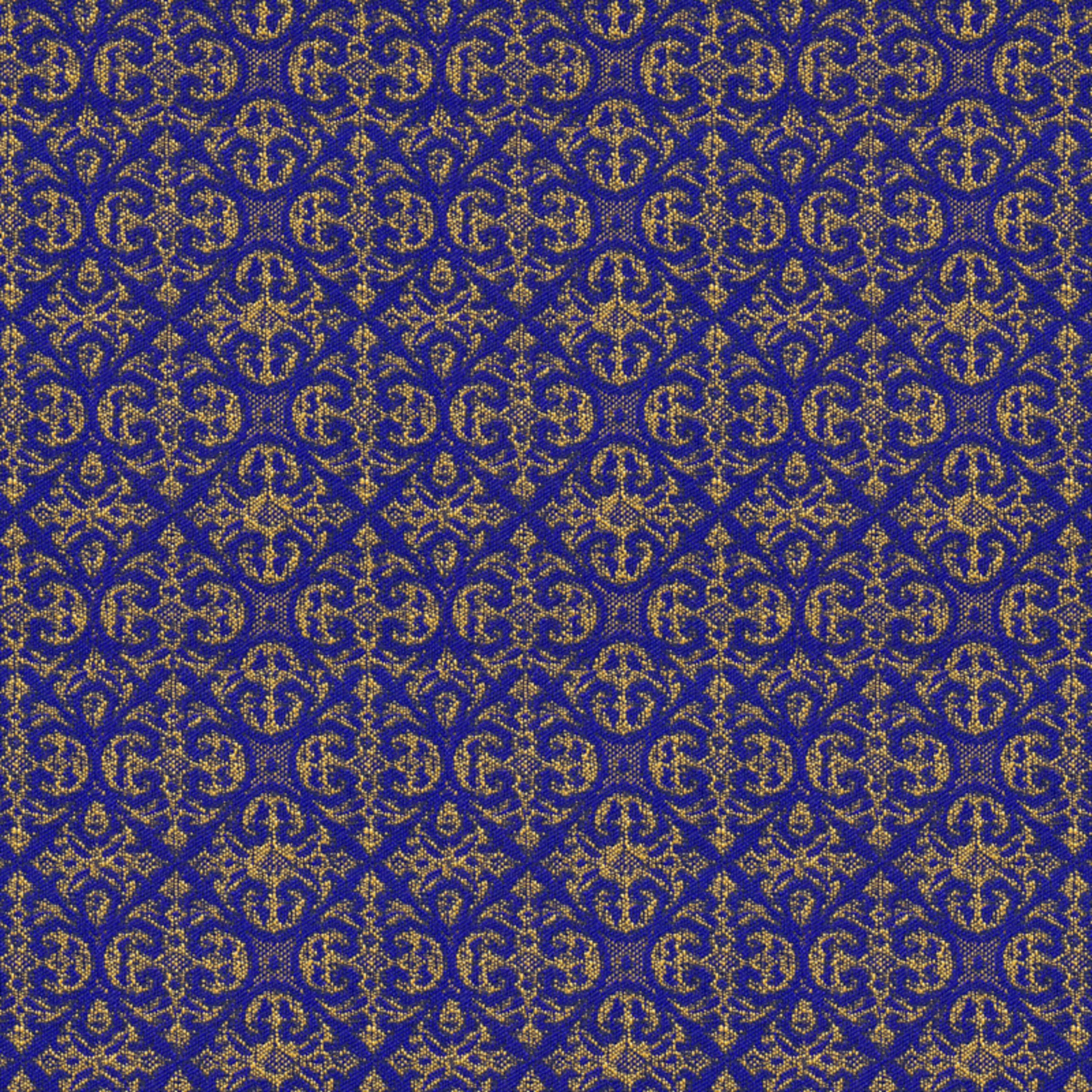 Embroidered 21''W Church Chair in Abbey Fabric - Gold Vein Frame