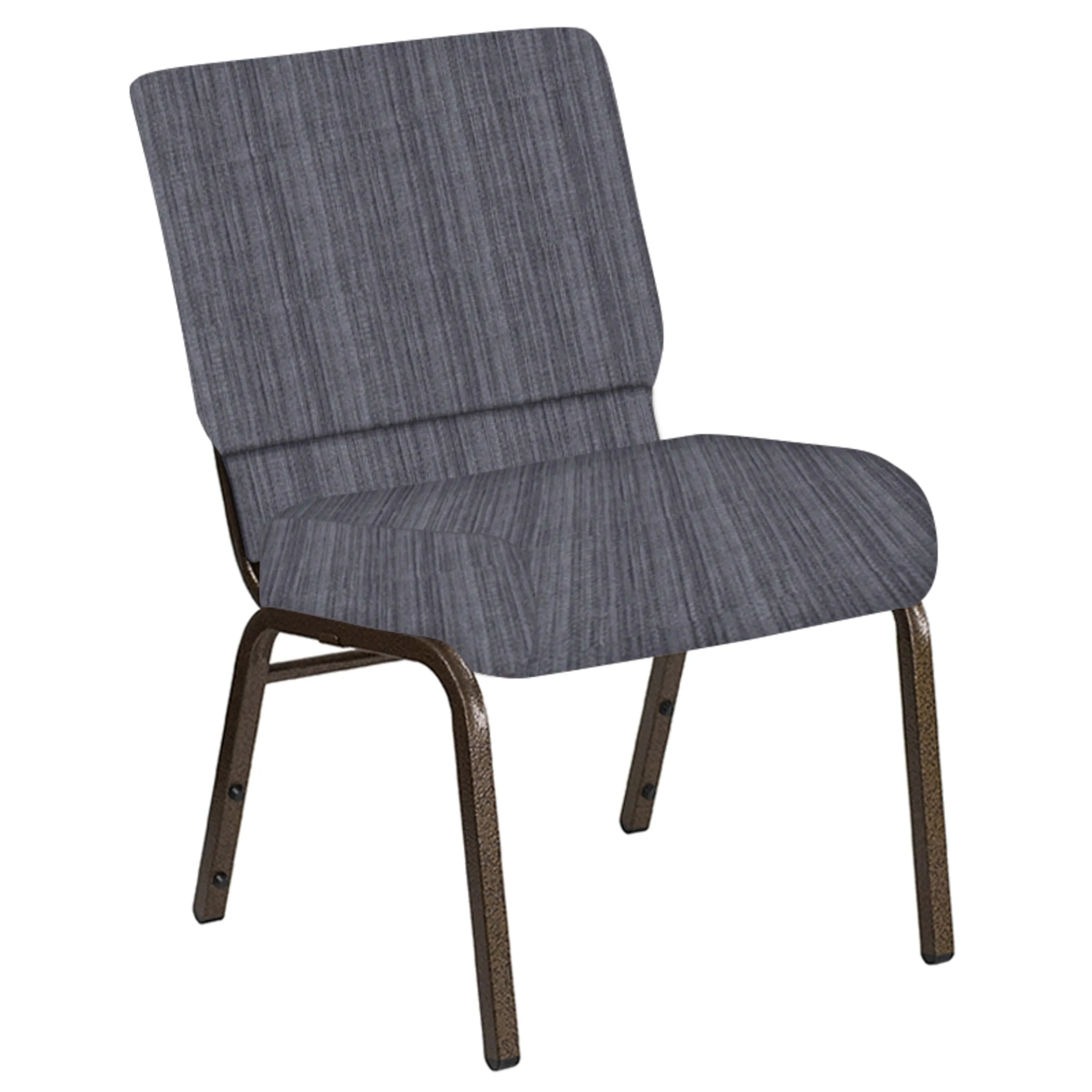 Embroidered 21''W Church Chair in Sammie Joe Fabric - Gold Vein Frame