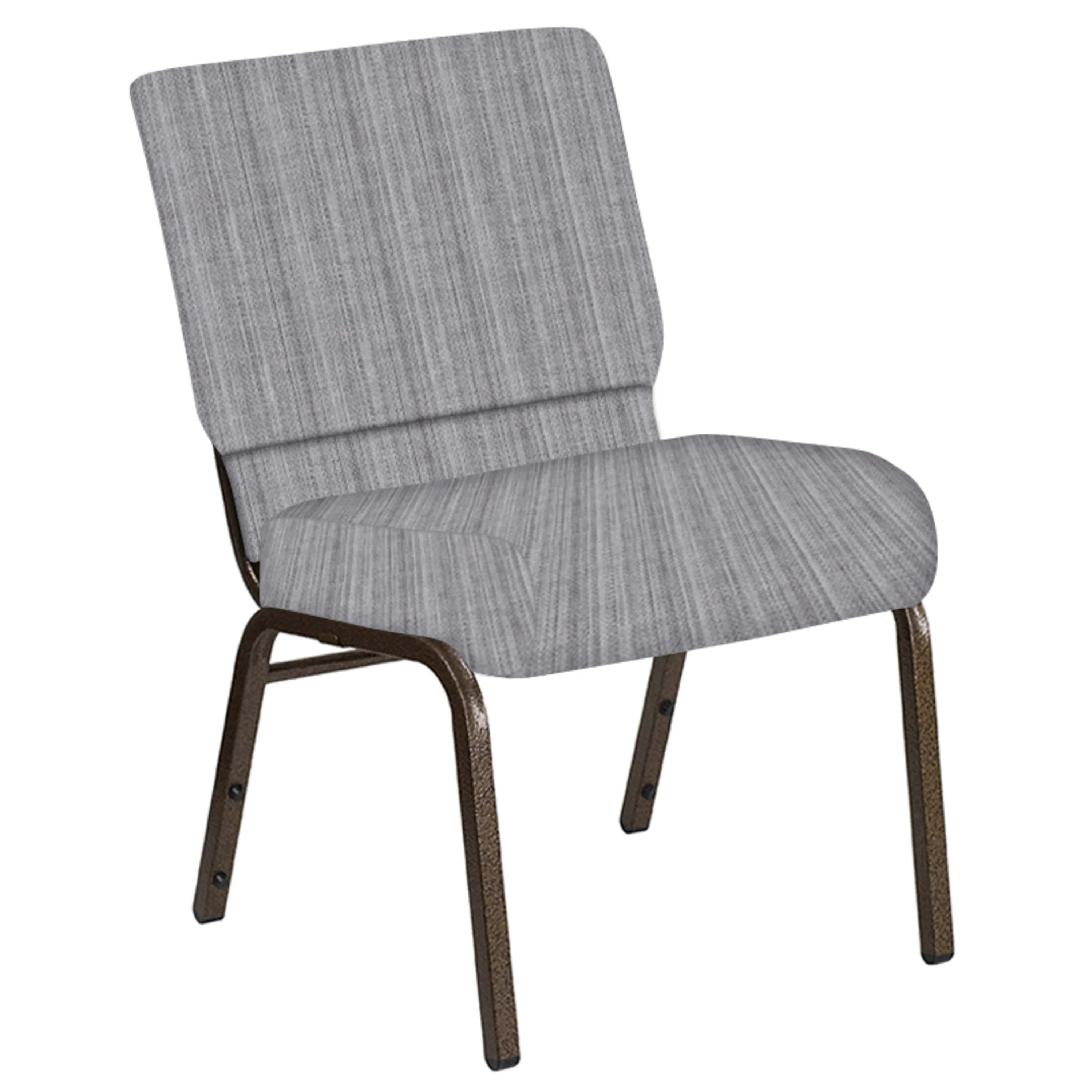 Embroidered 21''W Church Chair in Sammie Joe Fabric - Gold Vein Frame