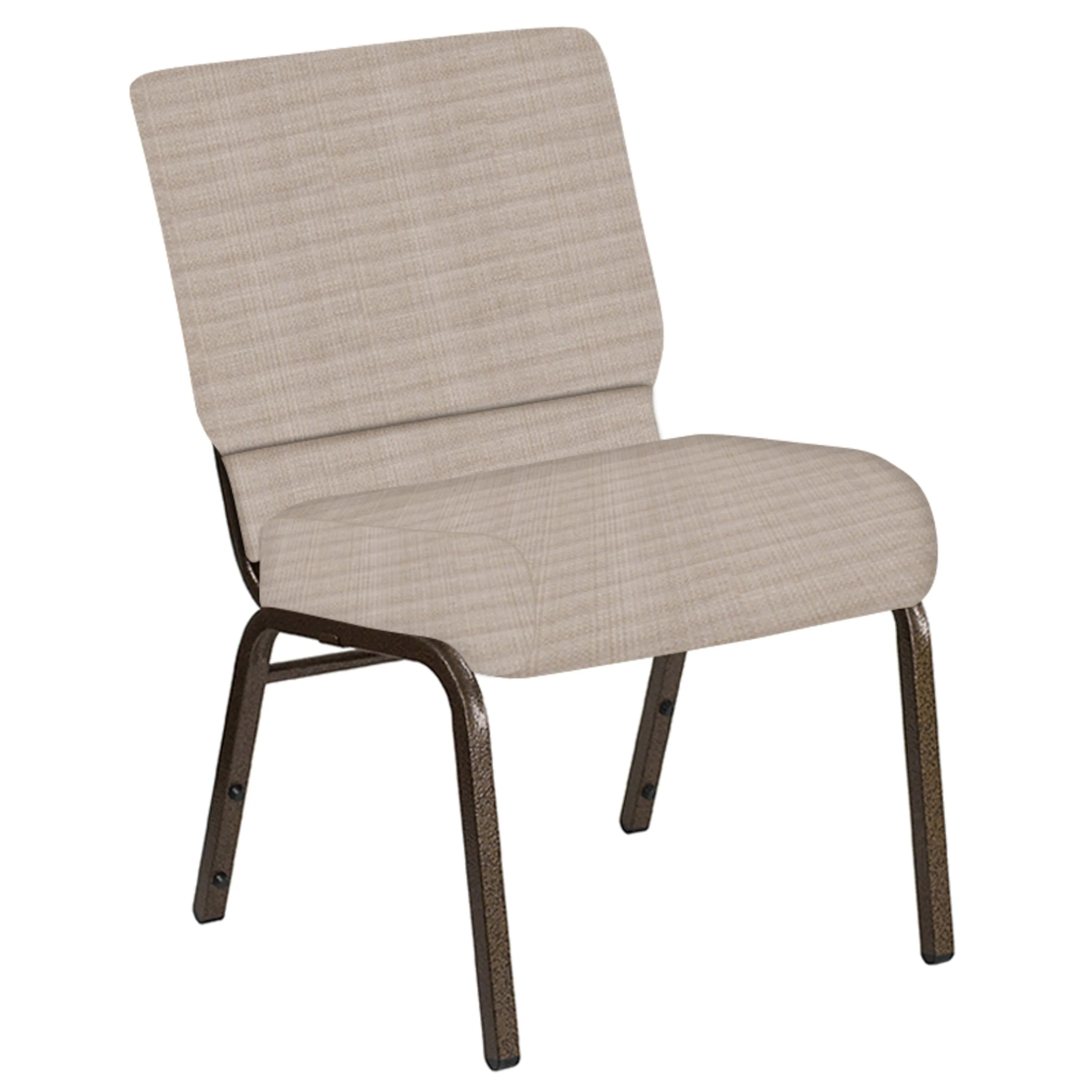 Embroidered 21''W Church Chair in Sammie Joe Fabric - Gold Vein Frame