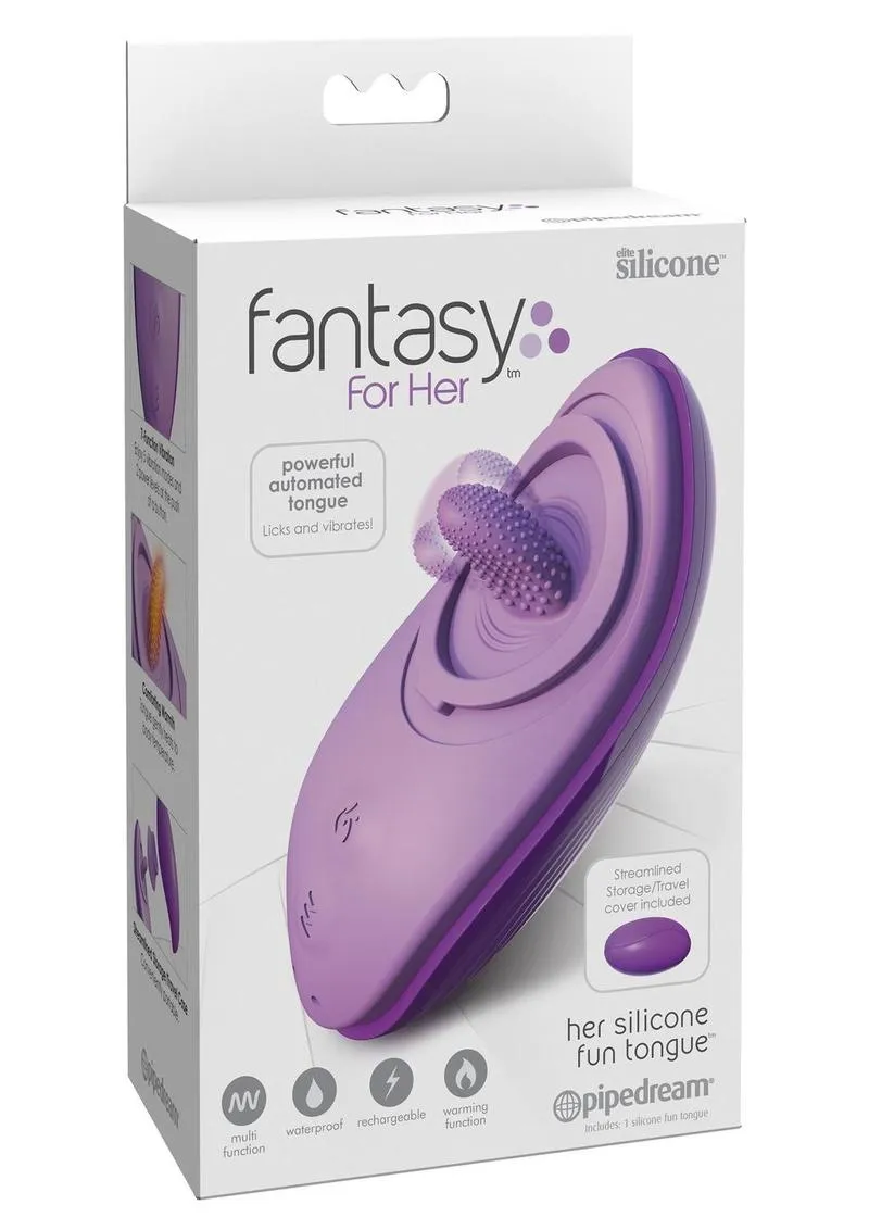 Fantasy For Her Silicone Fun Tongue Rechargeable Multi Function Waterproof