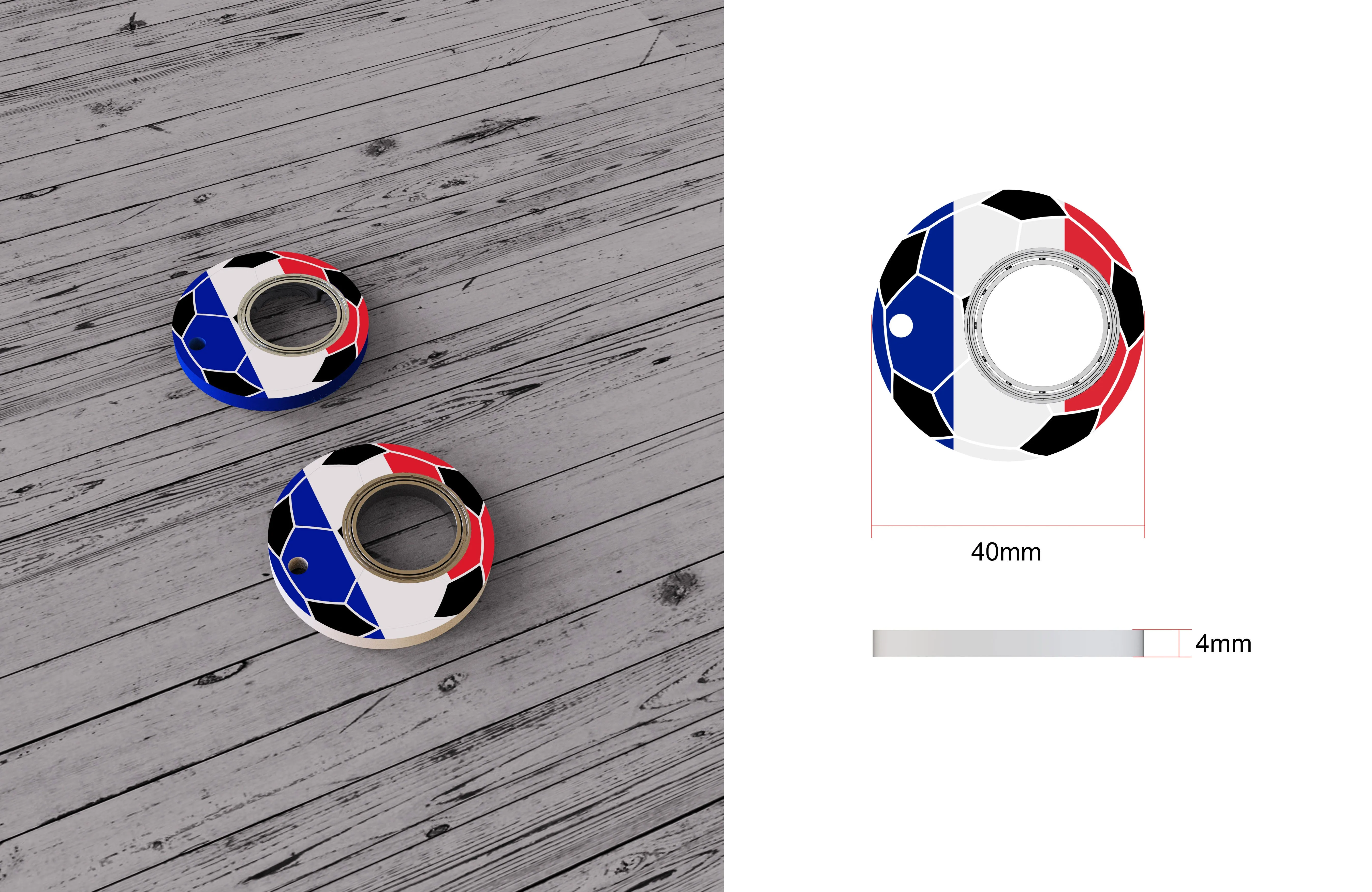 Football World Cup Fidget Spinner Toy Keychain