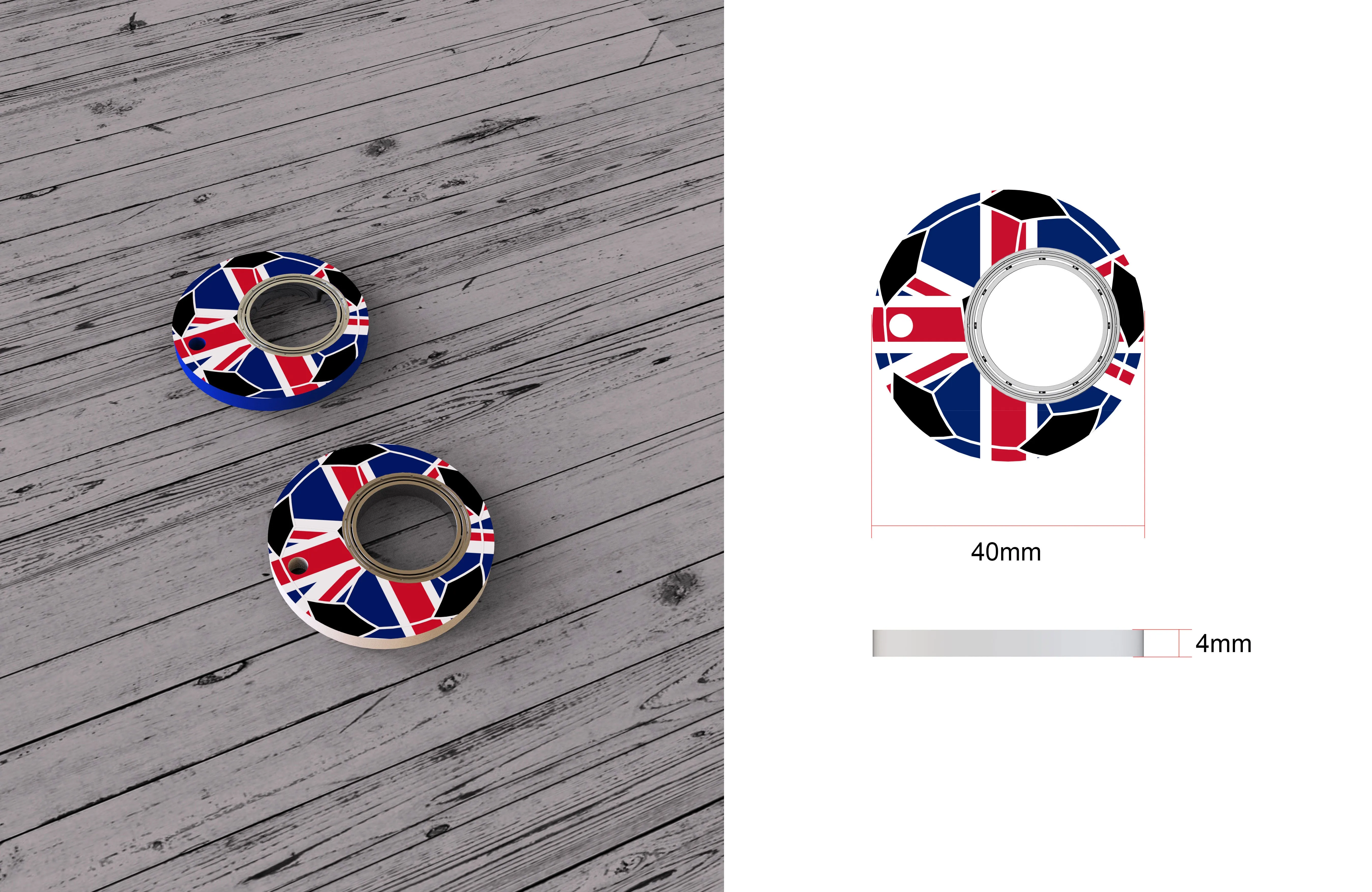Football World Cup Fidget Spinner Toy Keychain
