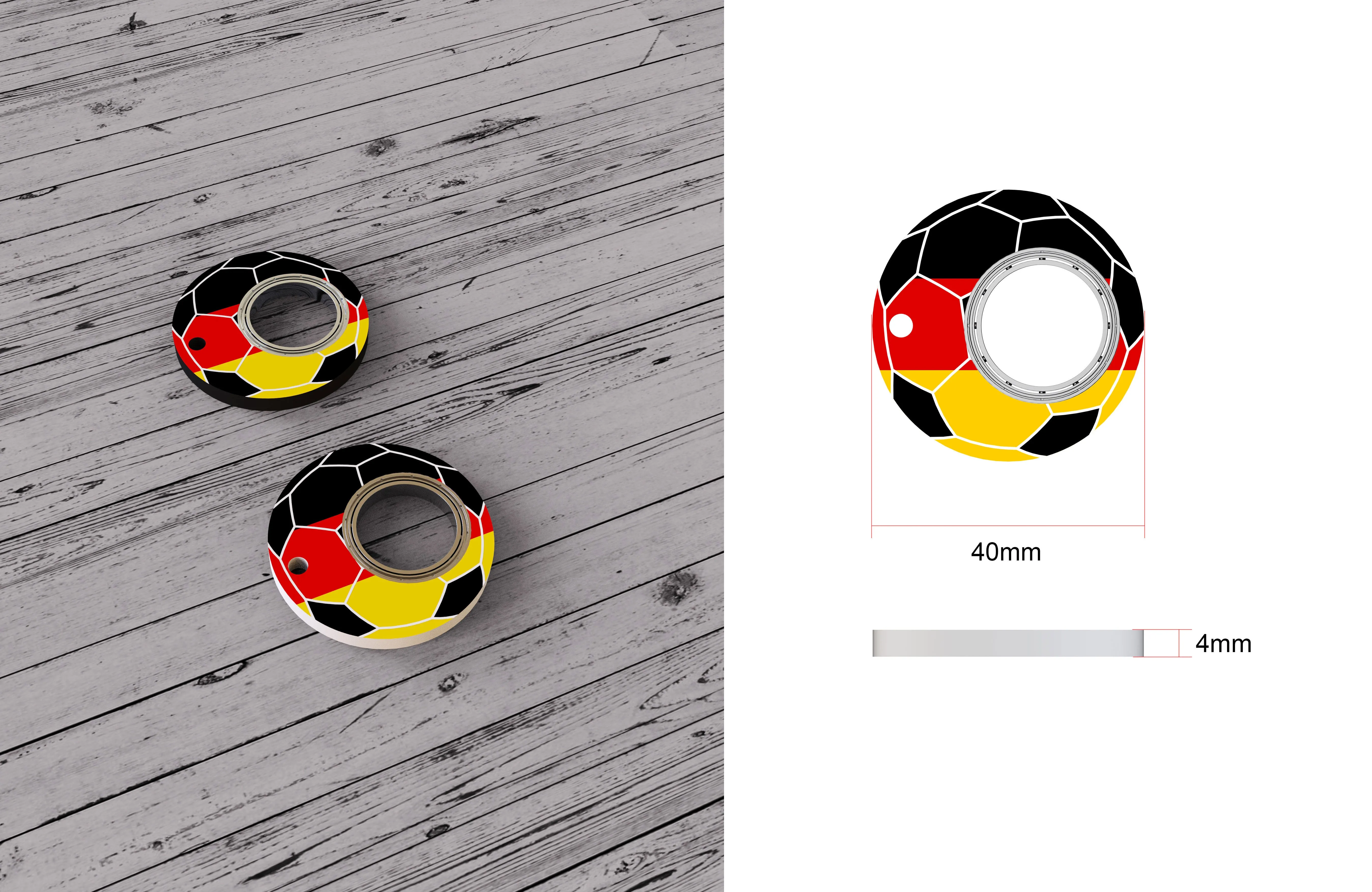 Football World Cup Fidget Spinner Toy Keychain