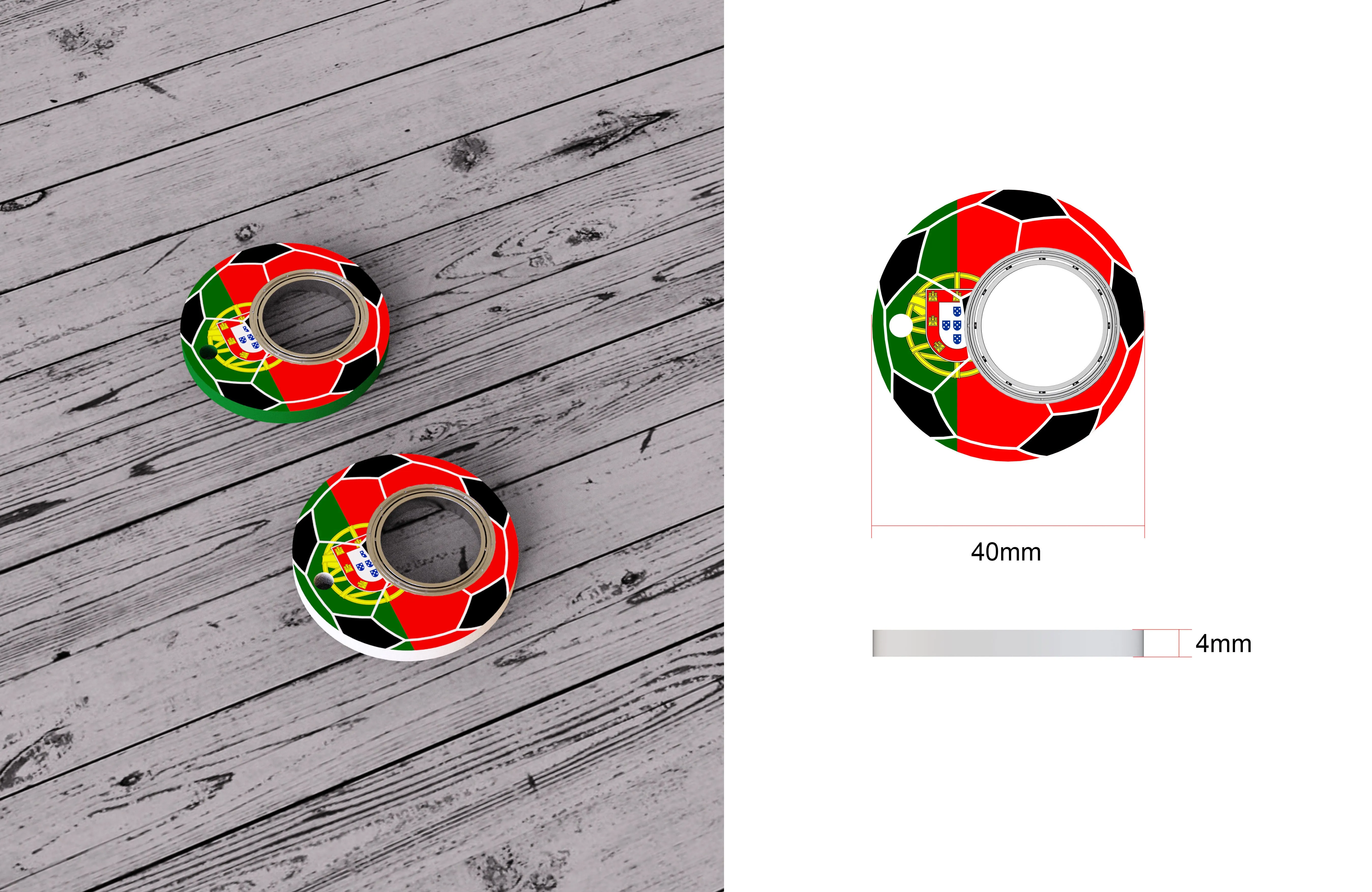 Football World Cup Fidget Spinner Toy Keychain