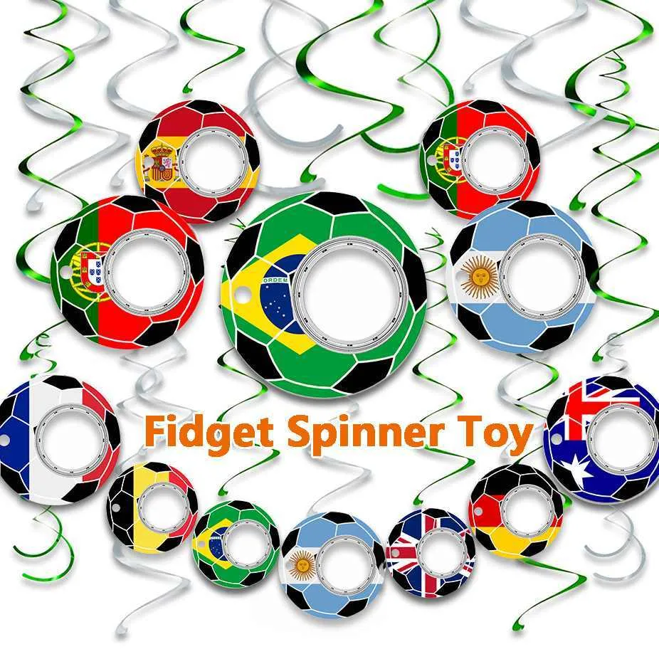 Football World Cup Fidget Spinner Toy Keychain
