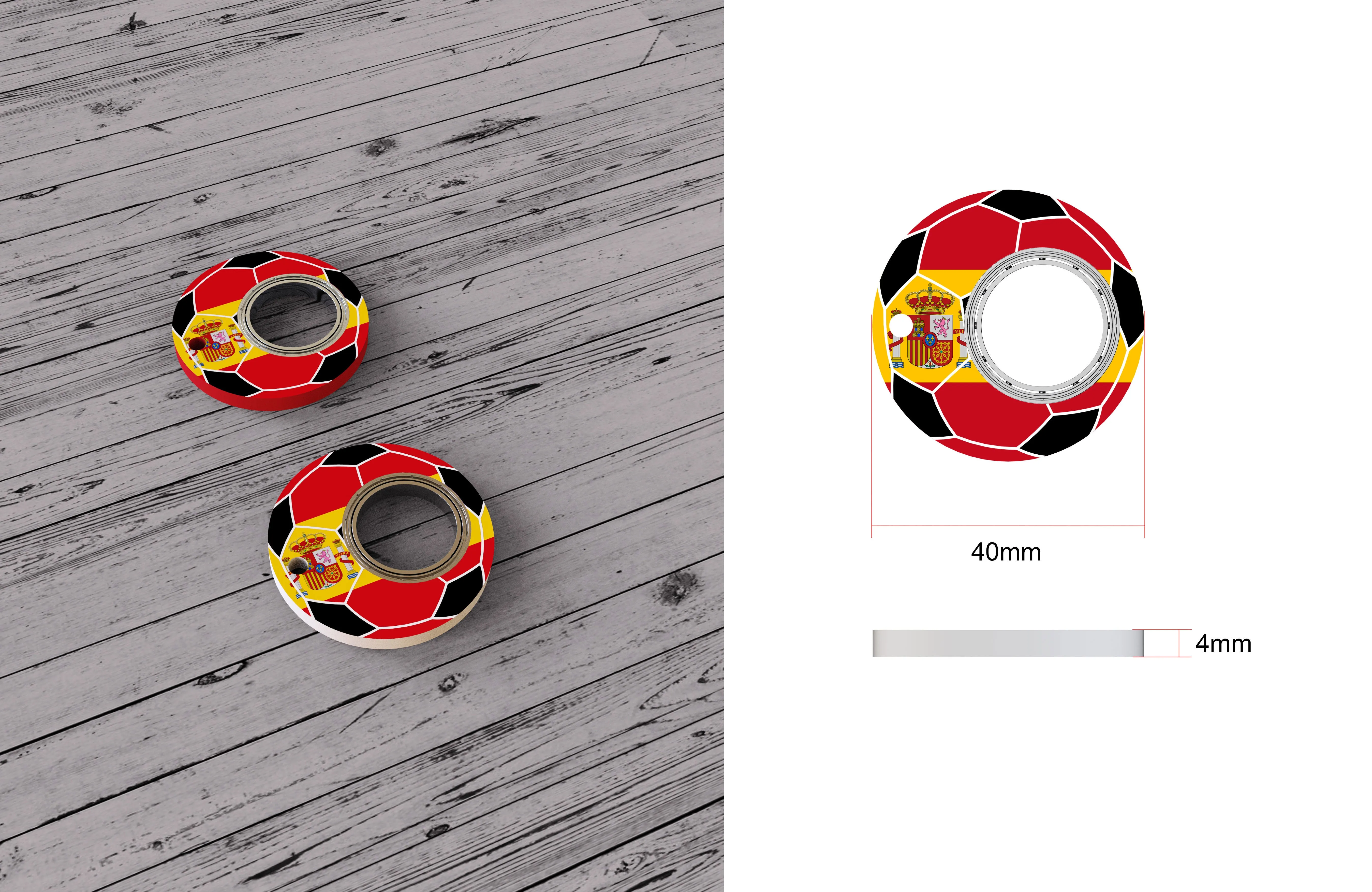 Football World Cup Fidget Spinner Toy Keychain