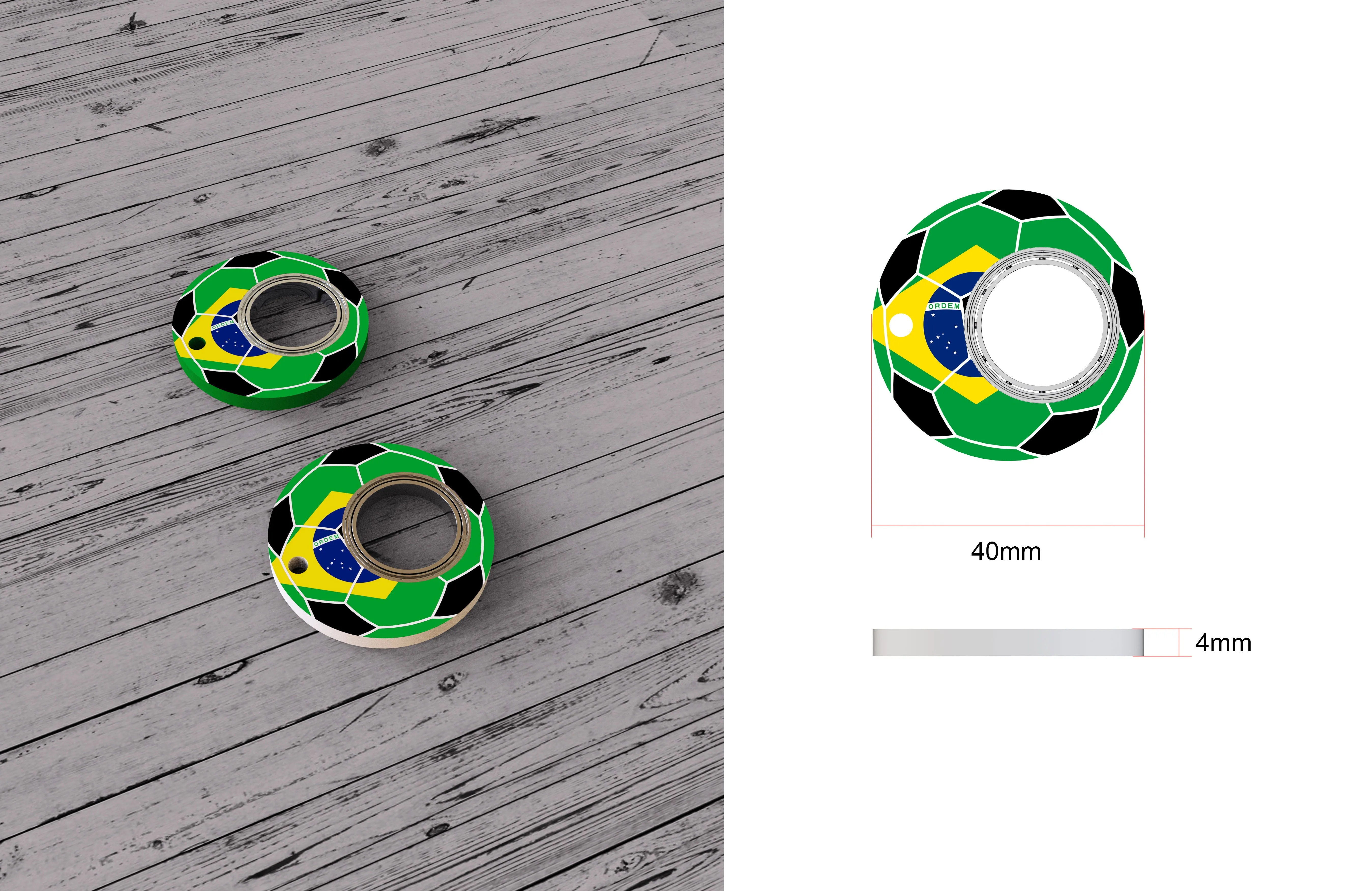 Football World Cup Fidget Spinner Toy Keychain