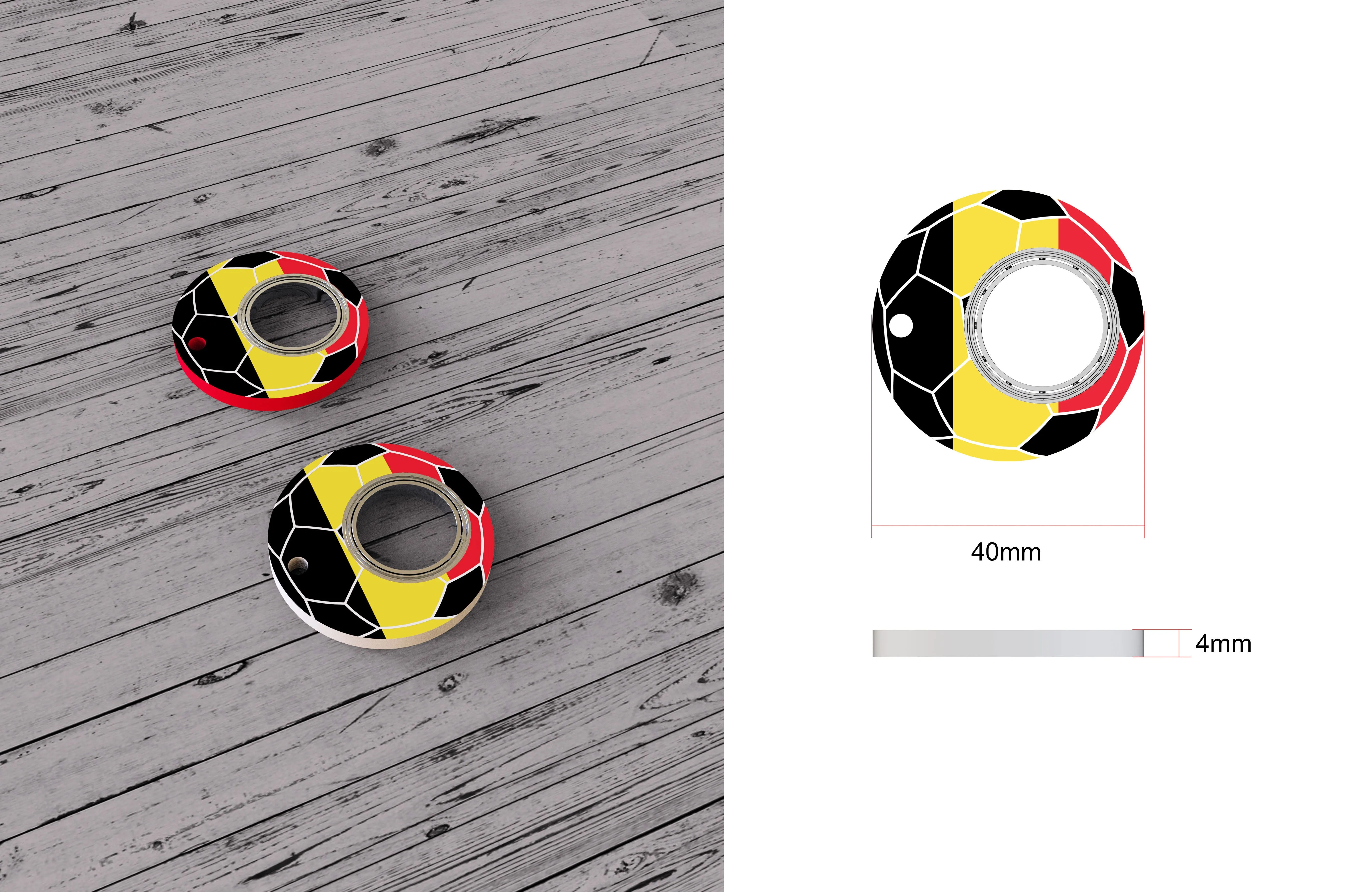Football World Cup Fidget Spinner Toy Keychain