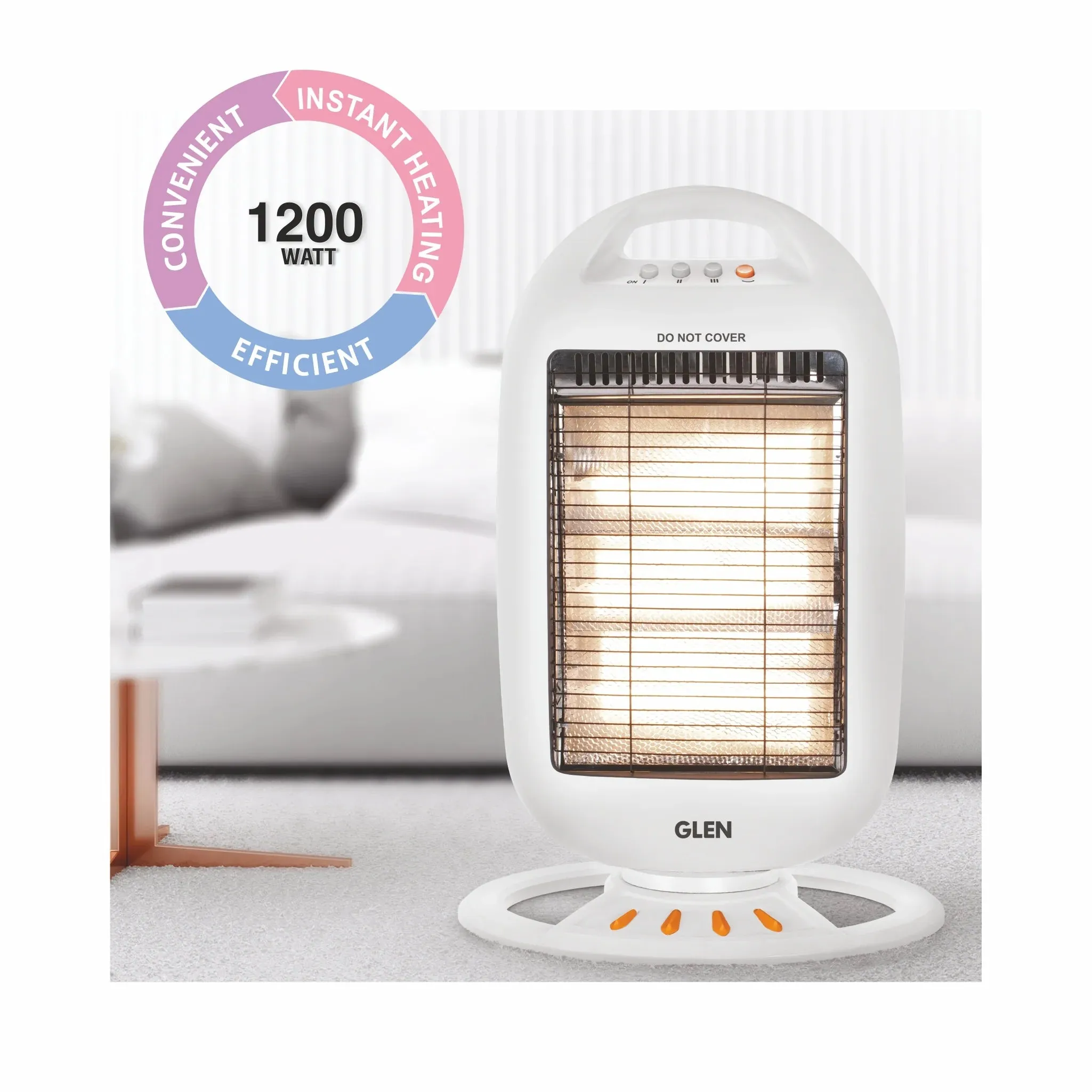 Glen HA7016CH Electric Carbon Room Heater with 3 Heat Settings