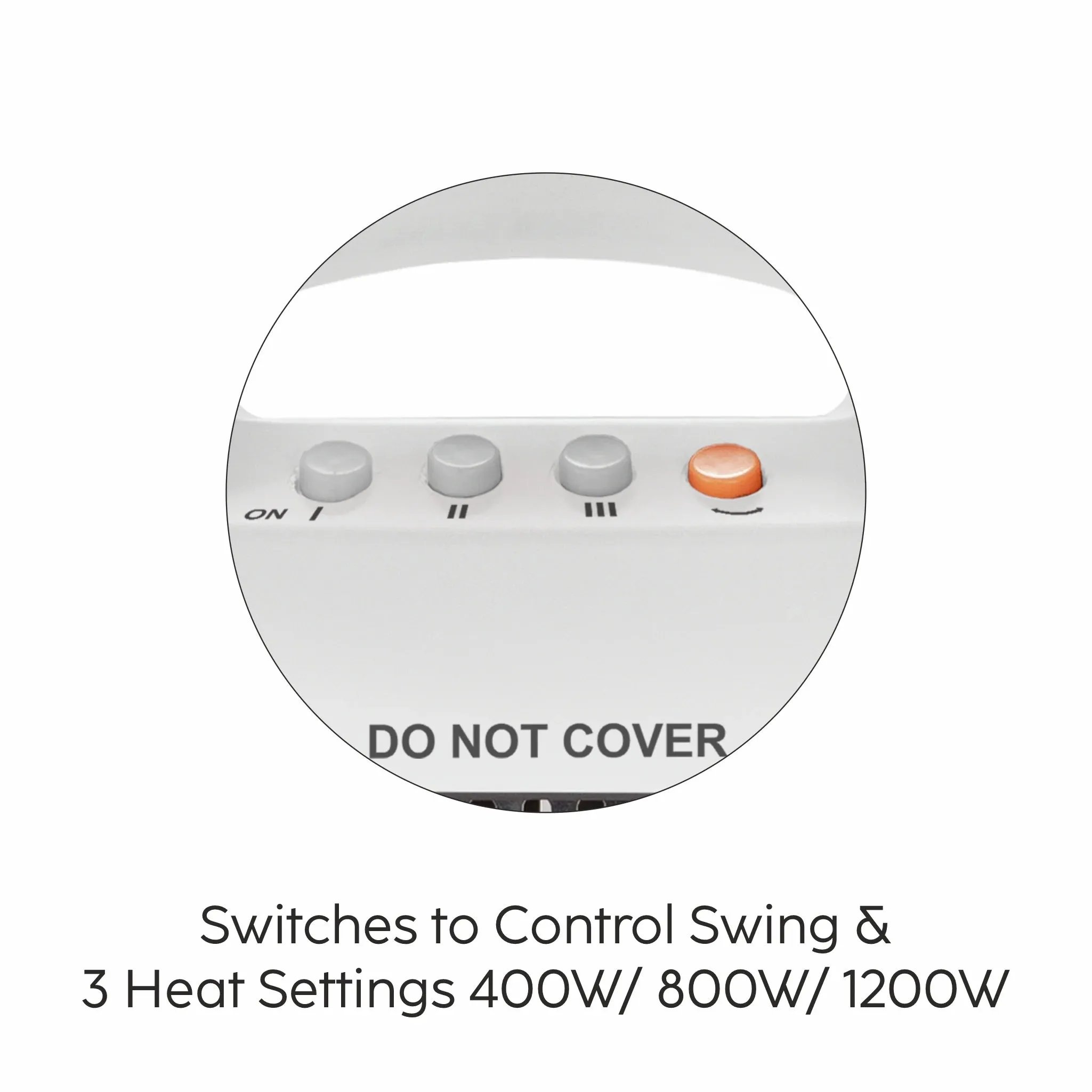 Glen HA7016CH Electric Carbon Room Heater with 3 Heat Settings