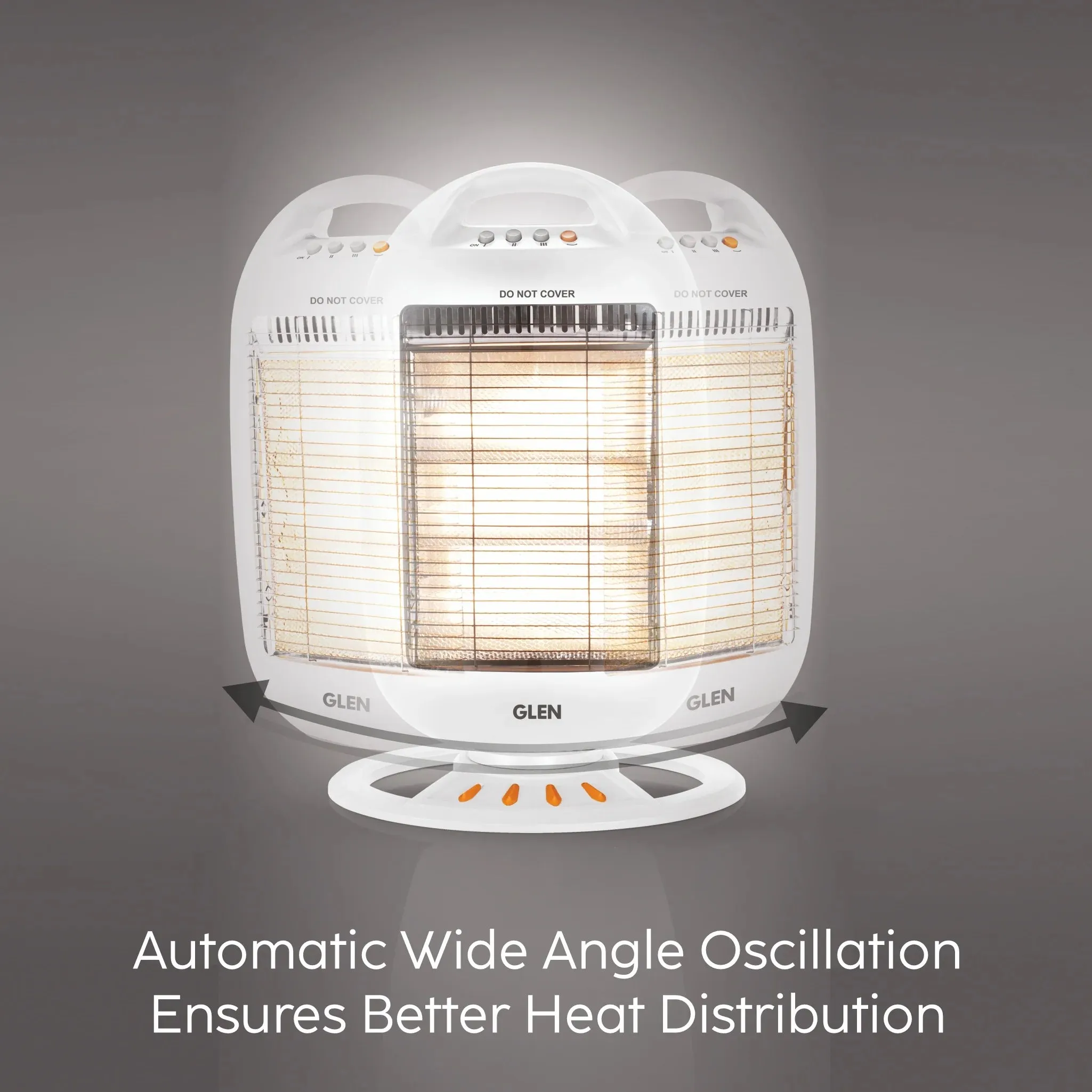 Glen HA7016CH Electric Carbon Room Heater with 3 Heat Settings