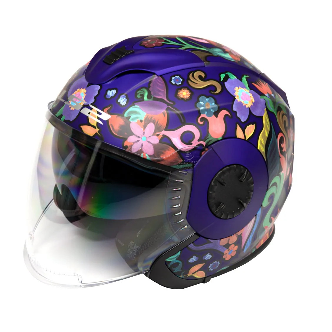 LS2 Helmets Verso Flora Brasil Motorcycle Open Face & 3/4 Helmet