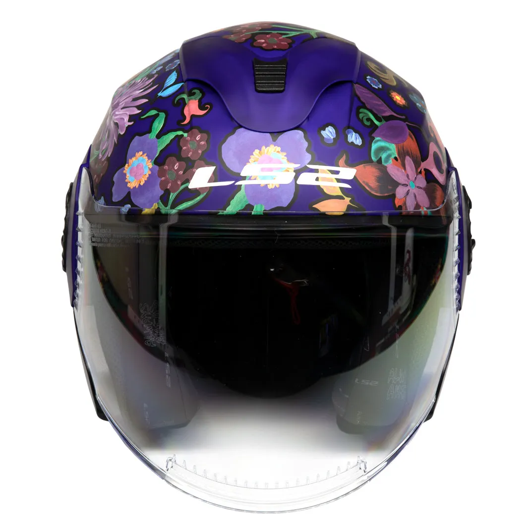 LS2 Helmets Verso Flora Brasil Motorcycle Open Face & 3/4 Helmet