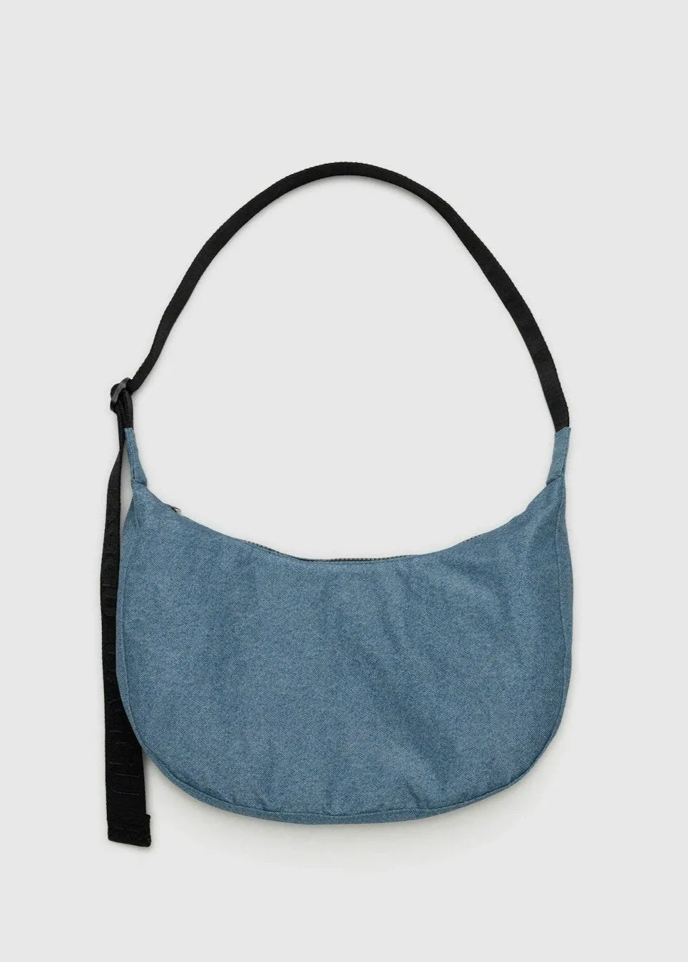 Medium Nylon Crescent Bag - Digital Denim