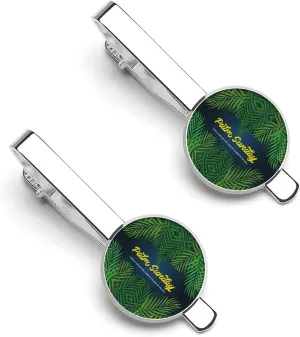 Palm Sunday Tie Clips for Men 2 Pcs Necktie Bar Pinch Clothing Accessories Suitable for Wedding Business Anniversary