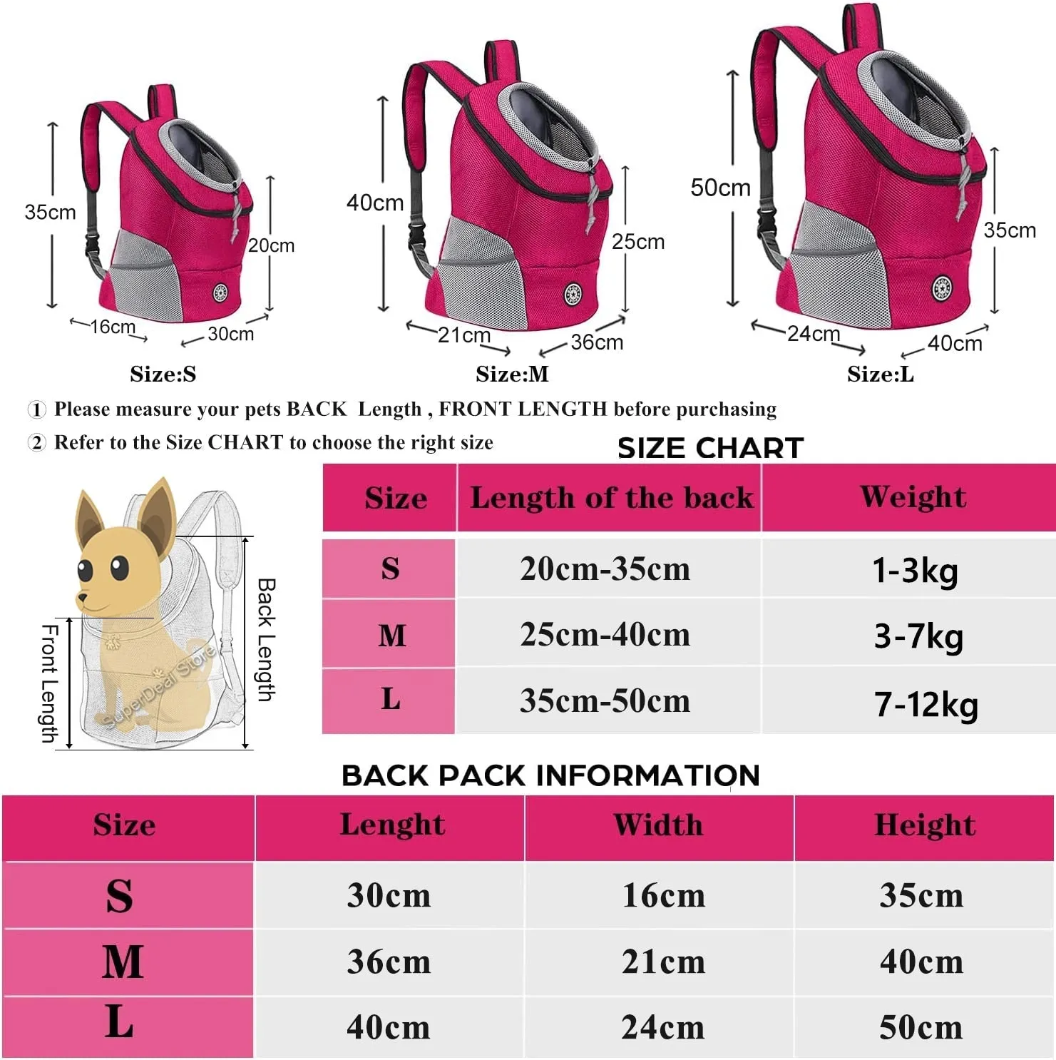 Pet Travel Backpack
