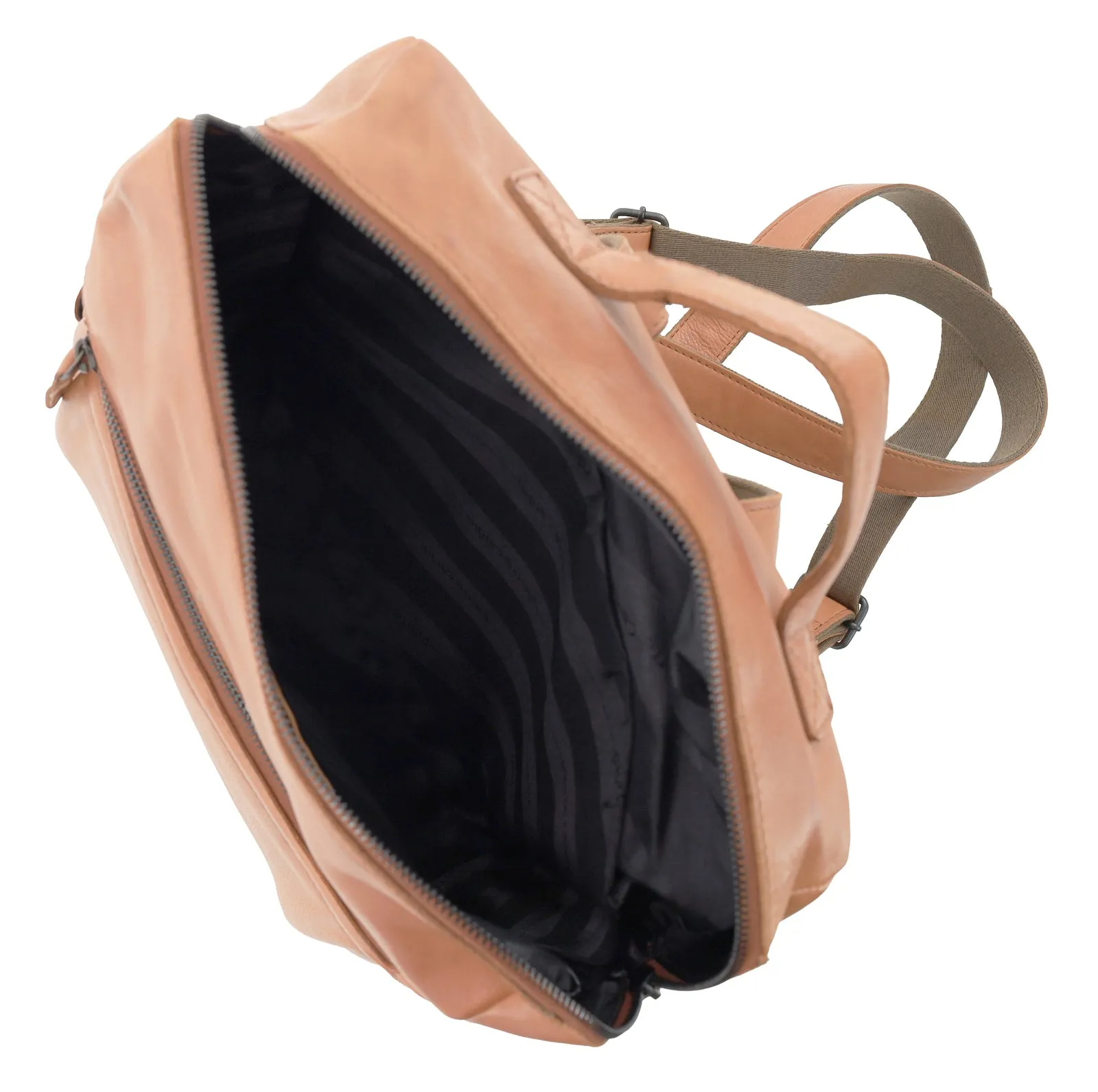 Pierre Cardin Italian Leather 15" Laptop Backpack (Cognac)