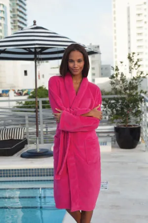 Plush Microfleece Shawl Collar Robe