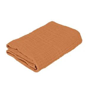 Sebra Thick Muslin Blanket in Sweet Tea Brown