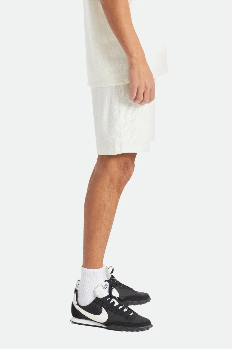 Shield Crest Mesh Short - Off White