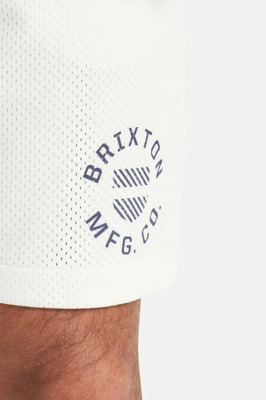 Shield Crest Mesh Short - Off White