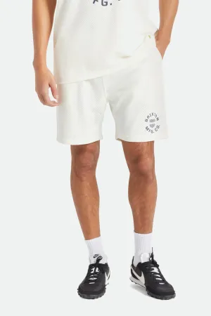 Shield Crest Mesh Short - Off White
