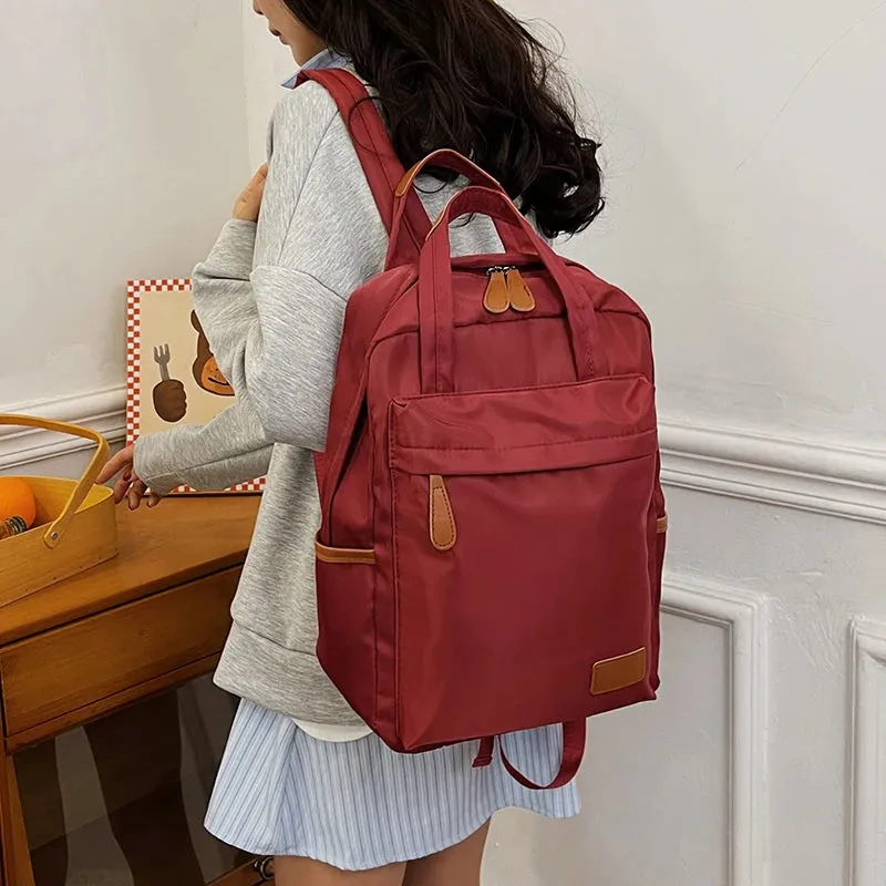 Sohiwoo New Women Laptop Backpacks Daypack Girls Large Capacity School Bag Handbag Men Female Waterproof Nylon Travel Backpacks