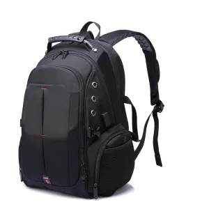 THE CLOWNFISH Bange Avenger Polyester 40 Litre Black Outdoor Travel Laptop Backpack for 15.6 inch Laptop Backpack